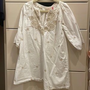 Pink Chicken white tunic dress 4T